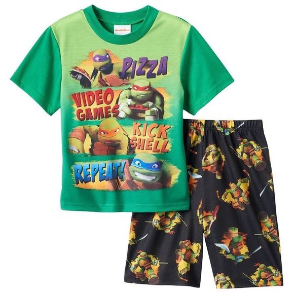 TMNT Kicking Shell Pajamas - Picture 1 of 1